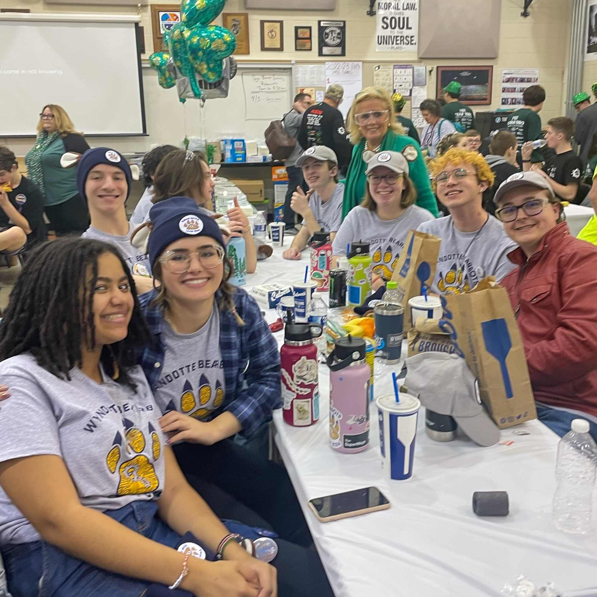 Rep. Dingell visits with students at robotics event