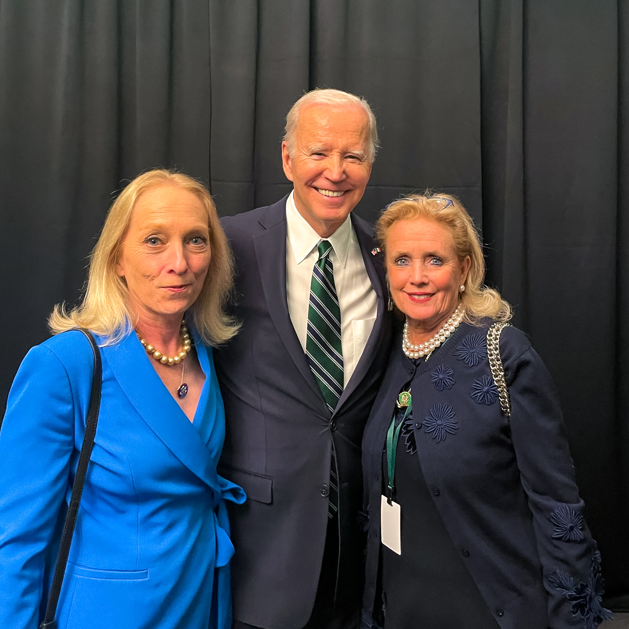 Rep. Dingell poses for a photo with US President Joe Biden and Congresswoman Mary Gay Scanlon of Pennsylvania