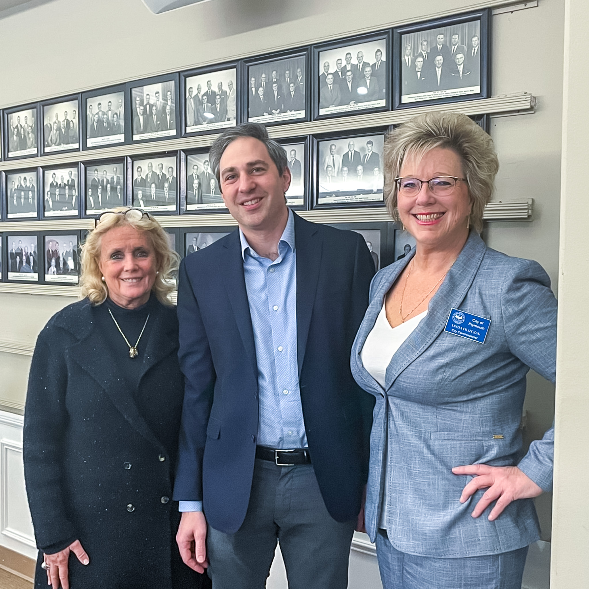 Rep. Dingell with Mayor Nick Moroz and City Commissioner Linda Filipczak