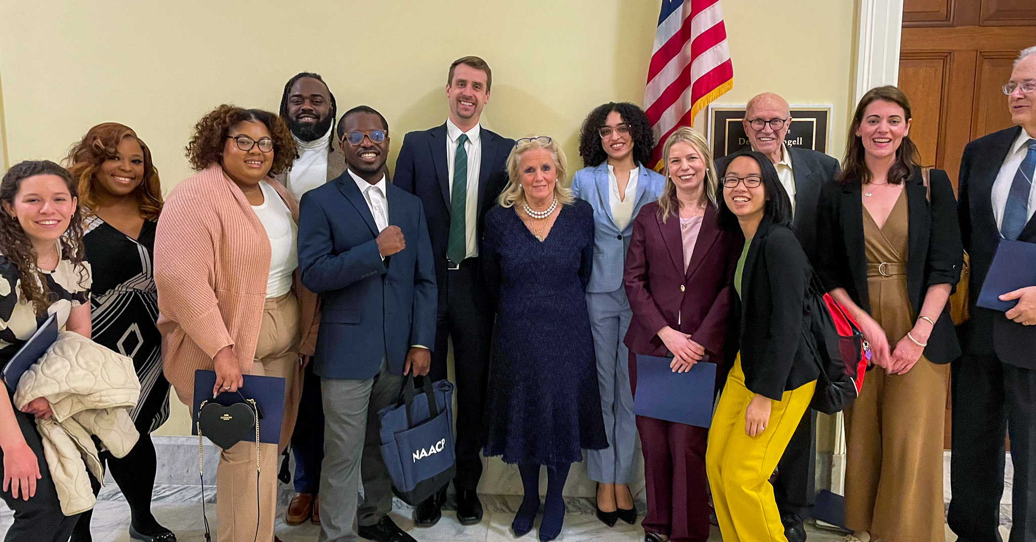 Rep. Dingell with members of the Climate Action Committee