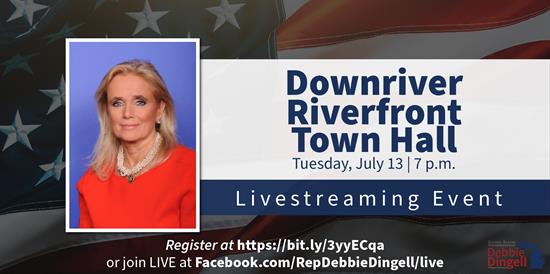 Downriver Riverfront Town Hall - July 13 at 7 pm on Facebook